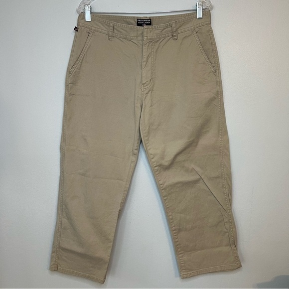 Polo Ralph Lauren Pants - Vintage Polo Jeans Co Ralph Lauren Khaki Pants Size 12 Flat Front Ankle Everyday